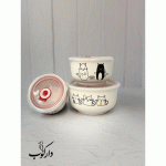 ظرف نگهدارنده سه تیکه سرامیکی
