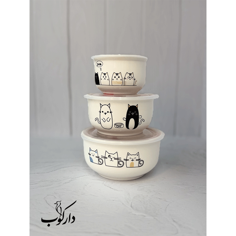 ظرف نگهدارنده سه تیکه سرامیکی