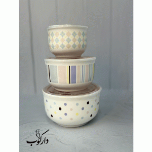 ظرف نگهدارنده سه تیکه سرامیکی