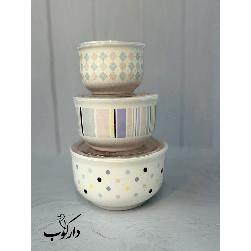 ظرف نگهدارنده سه تیکه سرامیکی